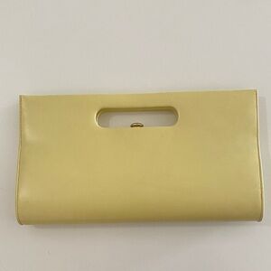 Vintage Elegant Soft Yellow Clutch Bag